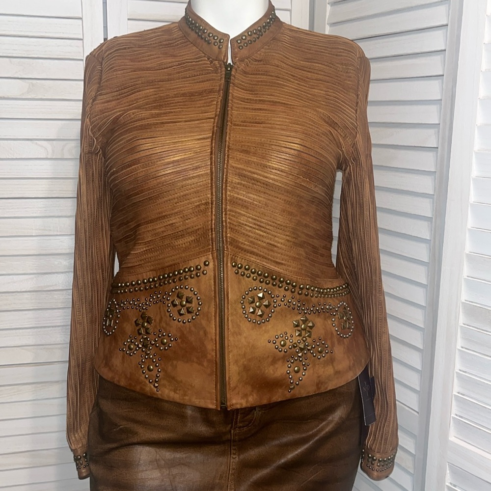 Double D Ranch Soft Leather Jacket. Size Large***READ